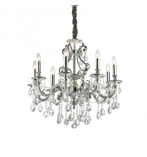 Ideal Lux GIOCONDA SP8 ARGENTO Mod. 044934 Lampada A Sospensione 8 Luci