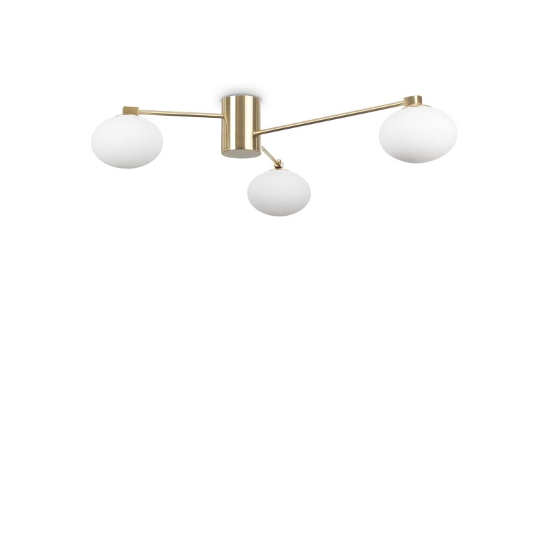 Ideal Lux HERMES PL3 D90 OTTONE Mod. 288260 Lampada Da Soffitto 3 Luci Ideal Lux HERMES PL3 D90 OTTONE Mod. 288260 Lampada Da Soffitto 3 Luci