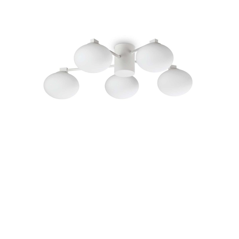 Ideal Lux HERMES PL5 D60 BIANCO Mod. 322698 Lampada Da Soffitto 5 Luci