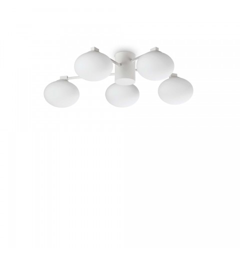 Ideal Lux HERMES PL5 D60 BIANCO Mod. 322698 Lampada Da Soffitto 5 Luci