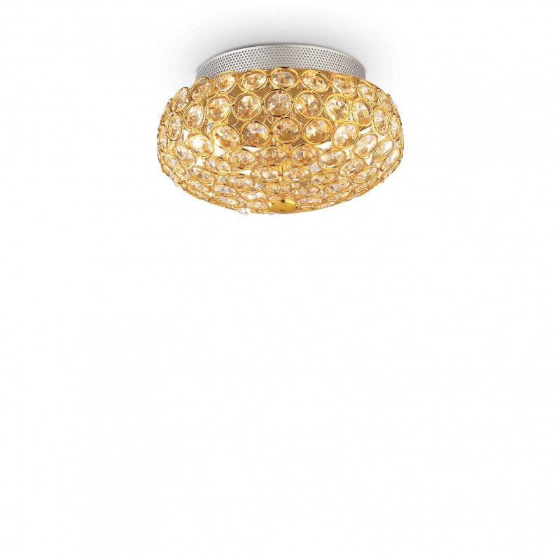Ideal Lux KING PL3 ORO Mod. 075402 Lampada Da Soffitto 3 Luci Ideal Lux KING PL3 ORO Mod. 075402 Lampada Da Soffitto 3 Luci