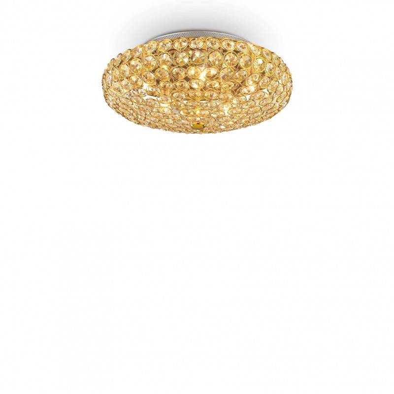 Ideal Lux KING PL5 ORO Mod. 073187 Lampada Da Soffitto 5 Luci