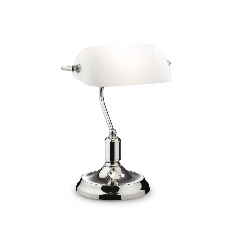 Ideal Lux LAWYER TL1 CROMO Mod. 045047 Lampada Da Tavolo 1 Luce