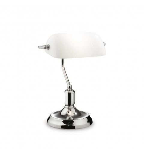 Ideal Lux LAWYER TL1 CROMO Mod. 045047 Lampada Da Tavolo 1 Luce