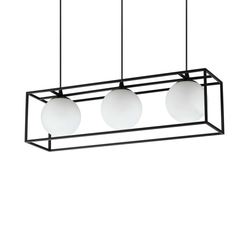 Ideal Lux LINGOTTO SP3 NERO Mod. 304144 Lampada A Sospensione 3 Luci