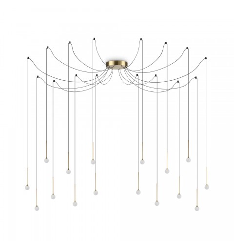 Ideal Lux LUCCIOLA SP16 OTTONE Mod. 284019 Lampada A Sospensione 16 Luci