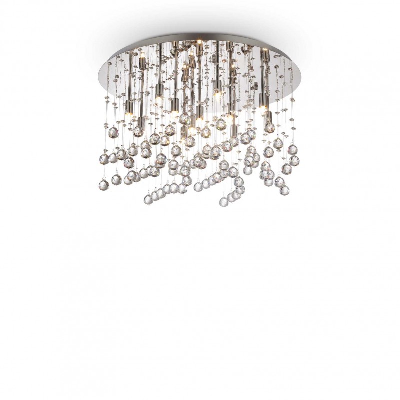 Ideal Lux MOONLIGHT PL12 CROMO Mod. 077802 Lampada Da Soffitto 12 Luci