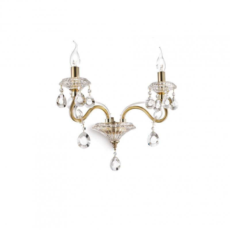 Ideal Lux NEGRESCO AP2 ORO Mod. 087757 Lampada Da Parete 2 Luci
