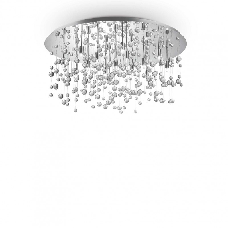 Ideal Lux NEVE PL15 CROMO Mod. 030784 Lampada Da Soffitto 15 Luci