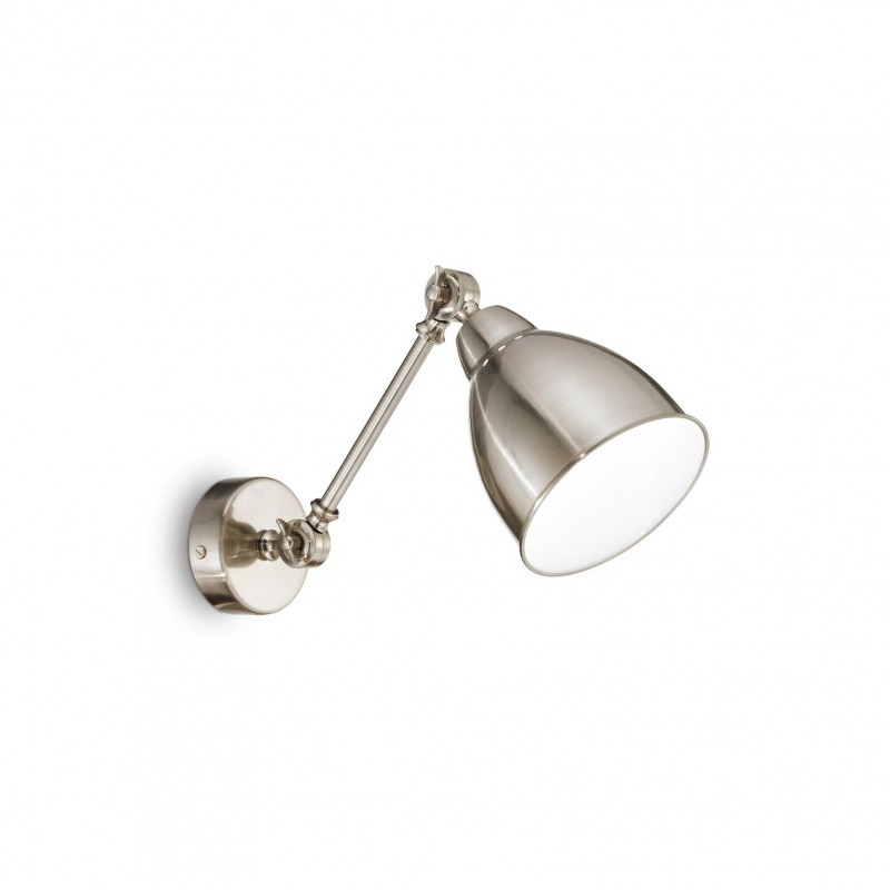 Ideal Lux NEWTON AP1 NICKEL Mod. 016399 Lampada Da Parete 1 Luce