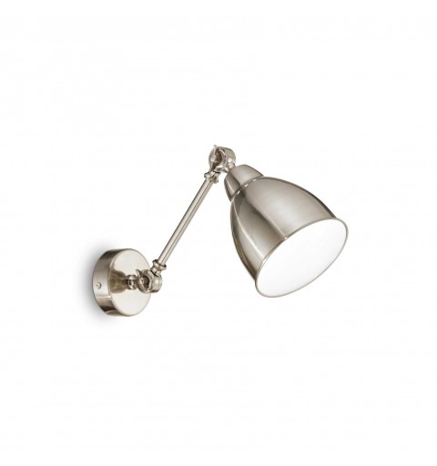 Ideal Lux NEWTON AP1 NICKEL Mod. 016399 Lampada Da Parete 1 Luce