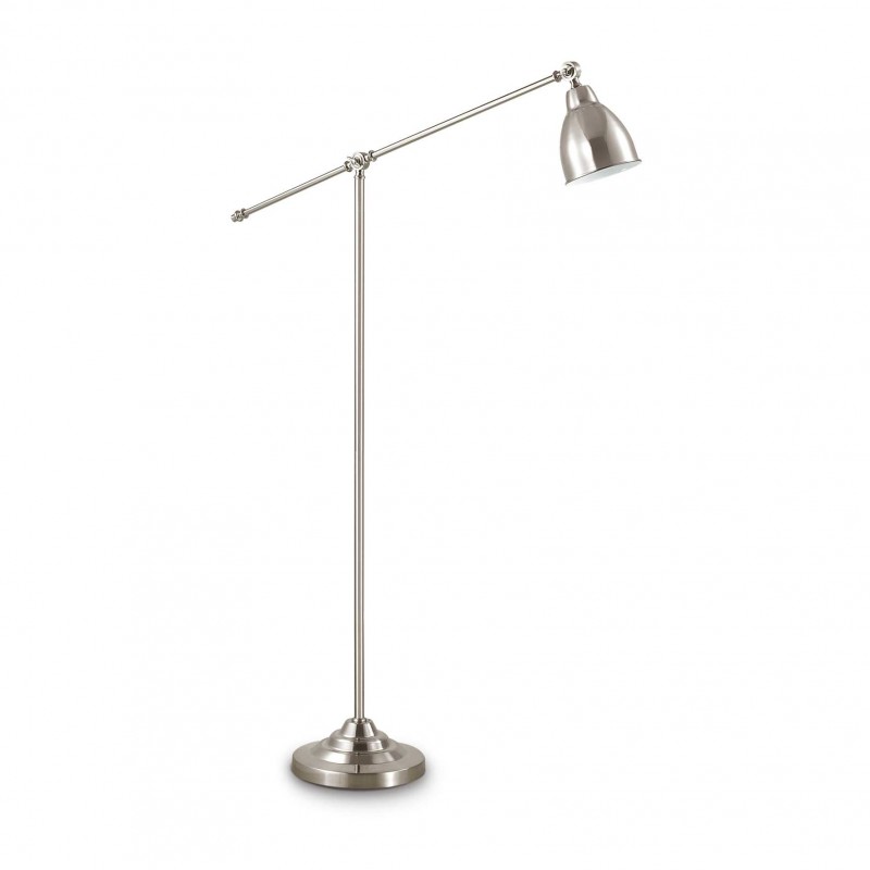 Ideal Lux NEWTON PT1 NICKEL Mod. 015286 Lampada Da Terra 1 Luce