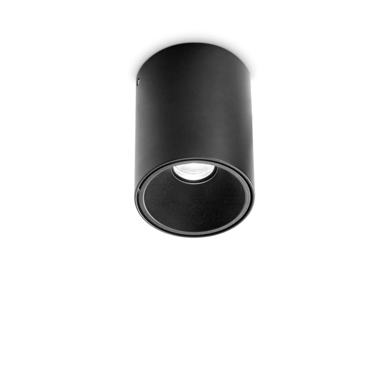 Ideal Lux NITRO PL ROUND D08 NERO Mod. 206004 Lampada Da Soffitto 1 Luce