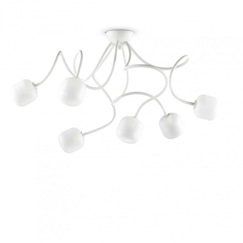 Ideal Lux OCTOPUS PL6 BIANCO Mod. 174921 Lampada Da Soffitto 6 Luci