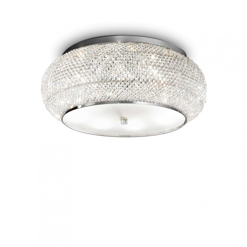 Ideal Lux PASHA' PL10 CROMO Mod. 100746 Lampada Da Soffitto 10 Luci