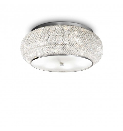 Ideal Lux PASHA' PL10 CROMO Mod. 100746 Lampada Da Soffitto 10 Luci