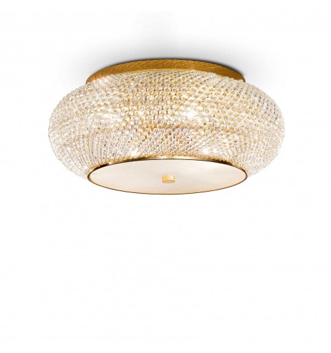 Ideal Lux PASHA' PL10 ORO Mod. 100791 Lampada Da Soffitto 10 Luci