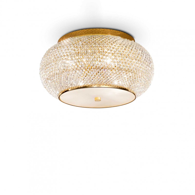 Ideal Lux PASHA' PL6 ORO Mod. 100807 Lampada Da Soffitto 6 Luci