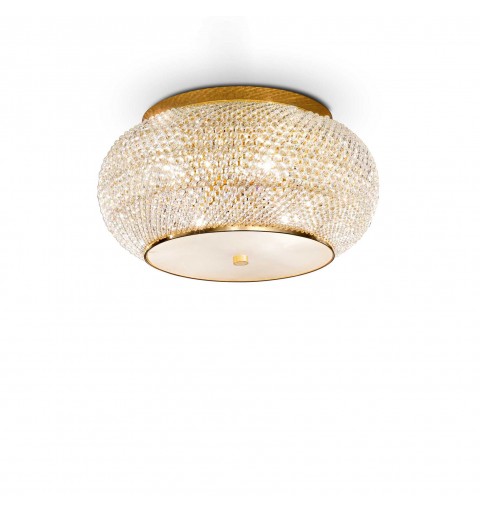 Ideal Lux PASHA' PL6 ORO Mod. 100807 Lampada Da Soffitto 6 Luci