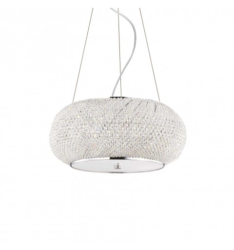 Ideal Lux PASHA' SP6 CROMO Mod. 082158 Lampada A Sospensione 6 Luci