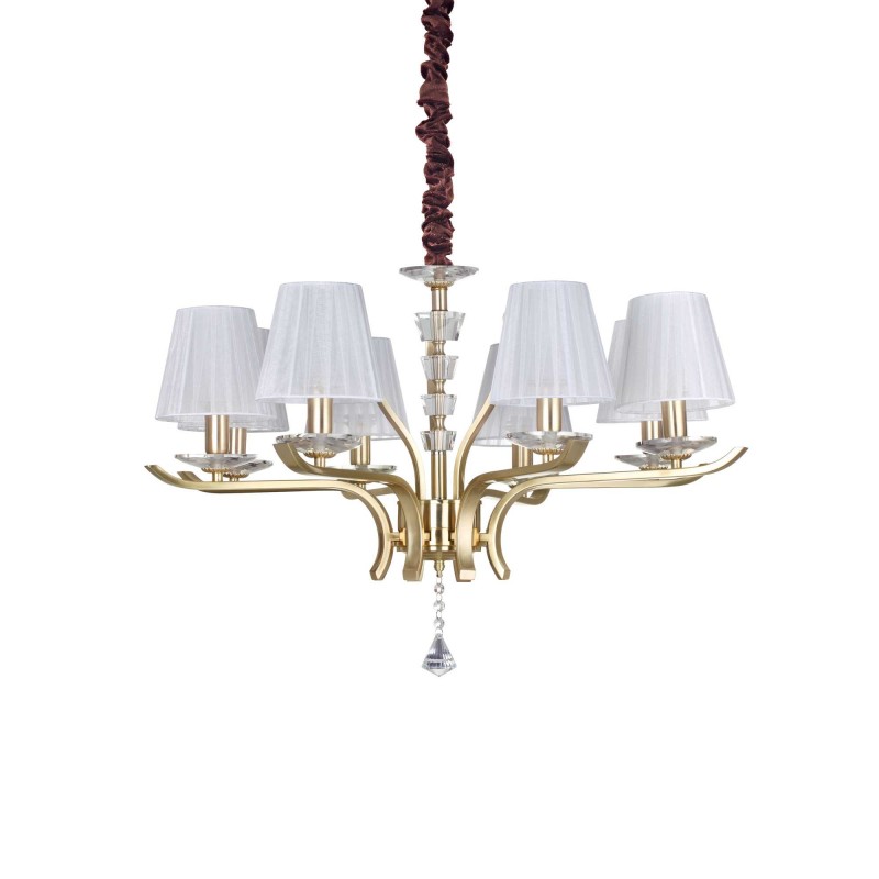 Ideal Lux PEGASO SP8 OTTONE Mod. 197739 Lampada A Sospensione 8 Luci