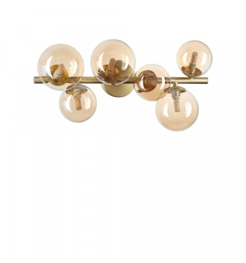 Ideal Lux PERLAGE PL6 AMBRA Mod. 327822 Lampada Da Soffitto 6 Luci