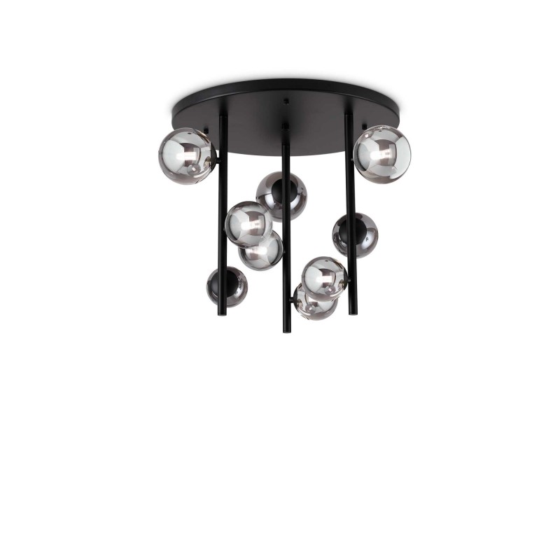 Ideal Lux PERLAGE PL9 FUME' Mod. 328416 Lampada Da Soffitto 9 Luci