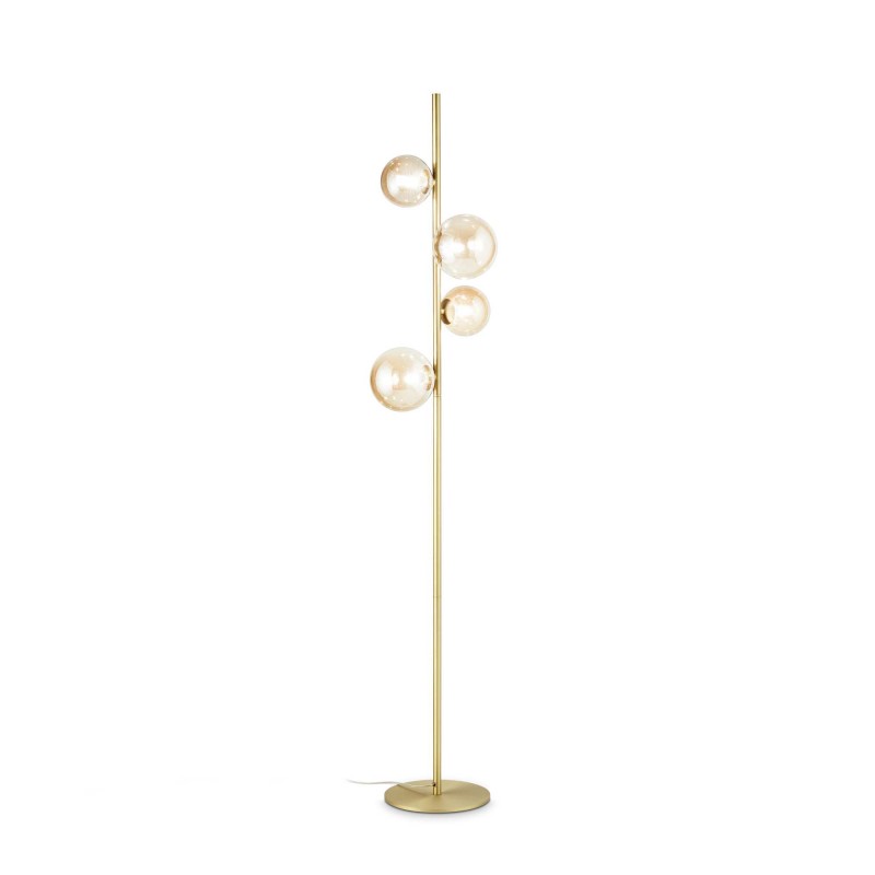 Ideal Lux PERLAGE PT4 AMBRA Mod. 317816 Lampada Da Terra 4 Luci