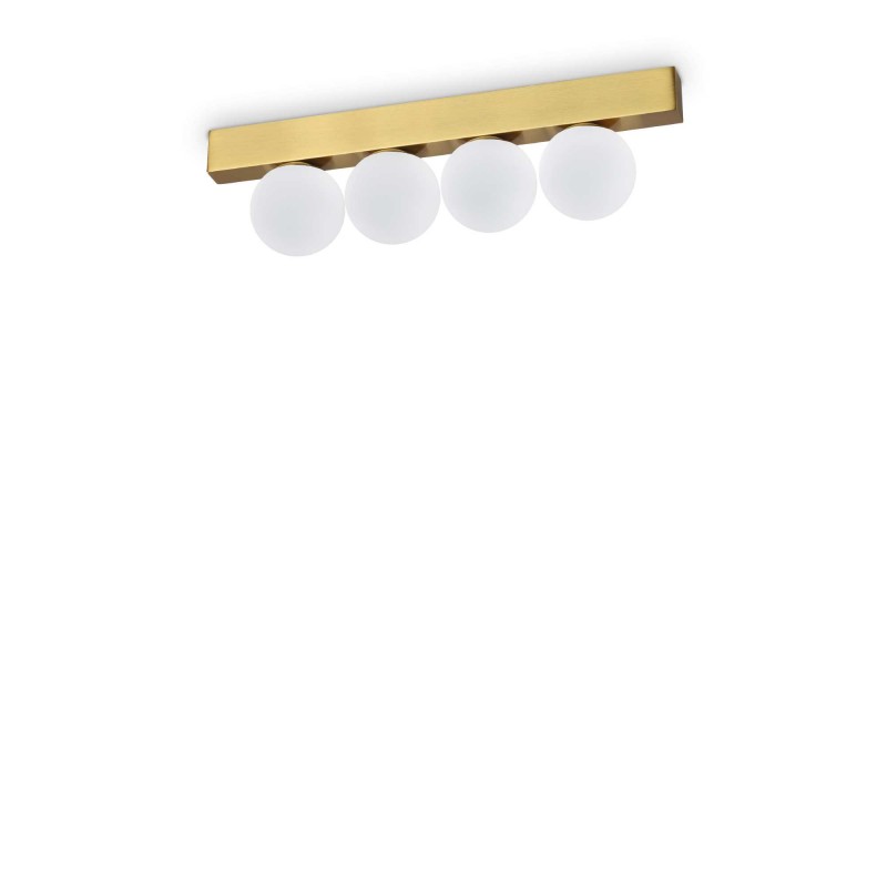 Ideal Lux PING PONG PL4 OTTONE Mod. 328249 Lampada Da Soffitto 4 Luci