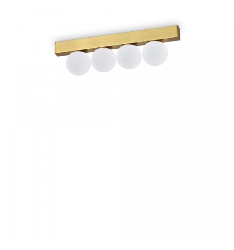 Ideal Lux PING PONG PL4 OTTONE Mod. 328249 Lampada Da Soffitto 4 Luci