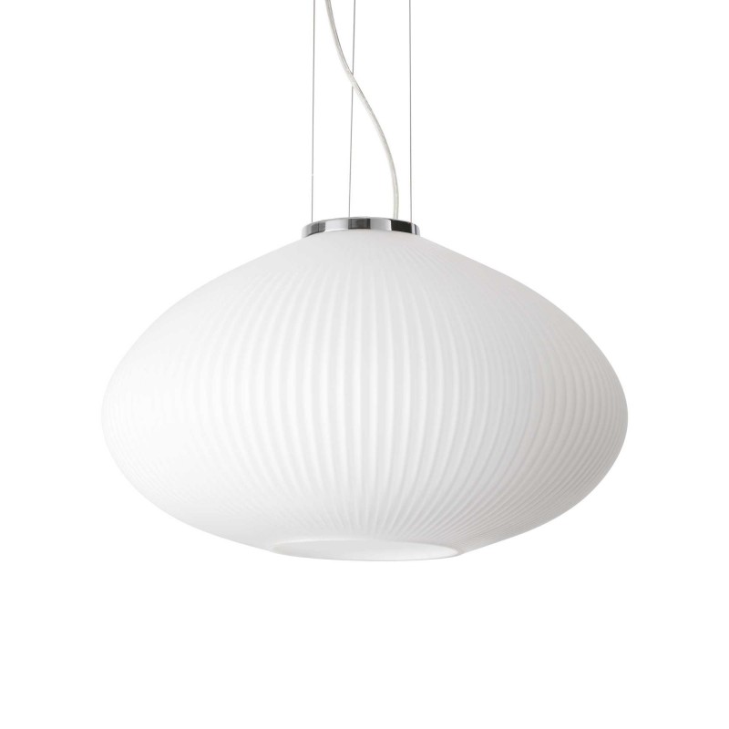 Ideal Lux PLISSE' SP1 D45 CROMO Mod. 264523 Lampada A Sospensione 1 Luce