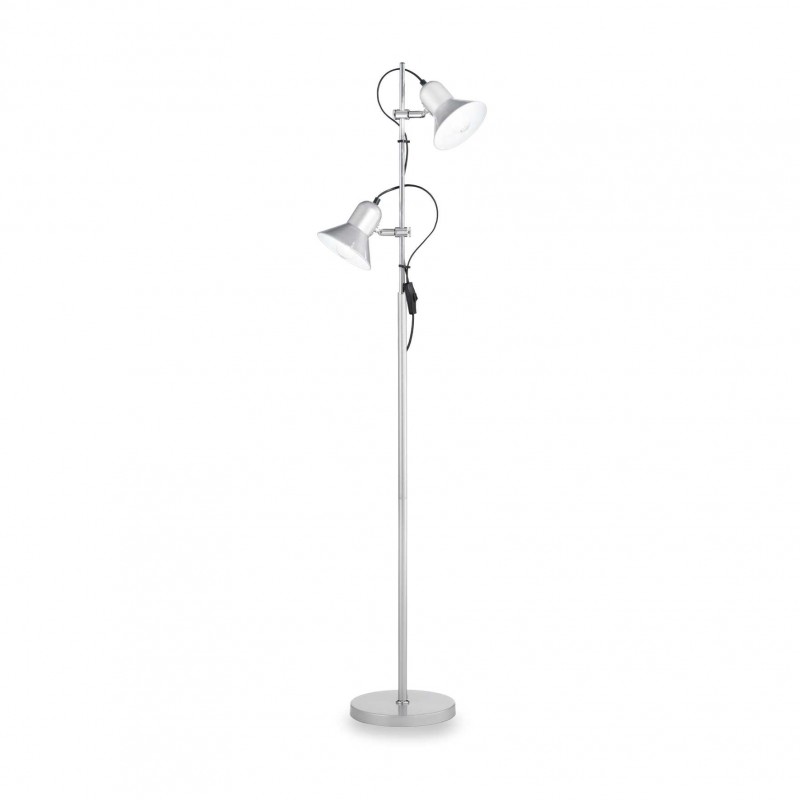 Ideal Lux POLLY PT2 ARGENTO Mod. 061115 Lampada Da Terra 2 Luci