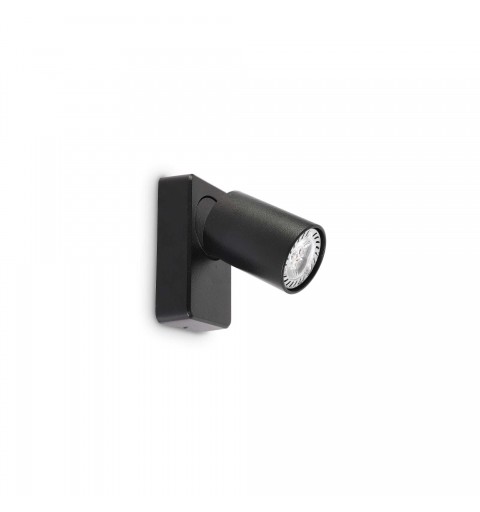 Ideal Lux RUDY AP1 ROUND NERO Mod. 229010 Lampada Da Parete 1 Luce