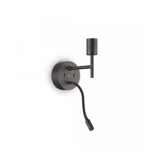 Ideal Lux SET UP MAP2 NERO Mod. 259826 Lampada Da Parete 2 Luci