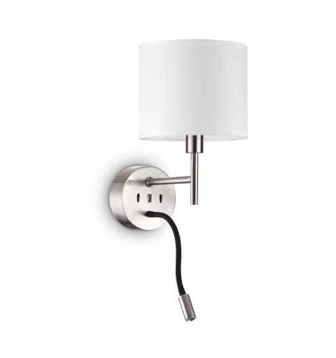 Ideal Lux SET UP MAP2 NICKEL Mod. 259833 Lampada Da Parete 2 Luci