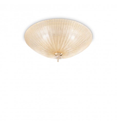 Ideal Lux SHELL PL3 AMBRA Mod. 140179 Lampada Da Soffitto 3 Luci