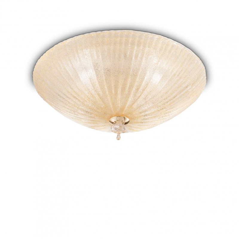 Ideal Lux SHELL PL6 AMBRA Mod. 140193 Lampada Da Soffitto 6 Luci