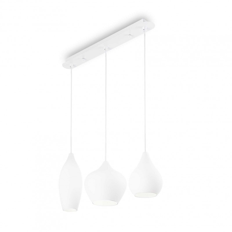 Ideal Lux SOFT SP3 BIANCO Mod. 111858 Lampada A Sospensione 3 Luci