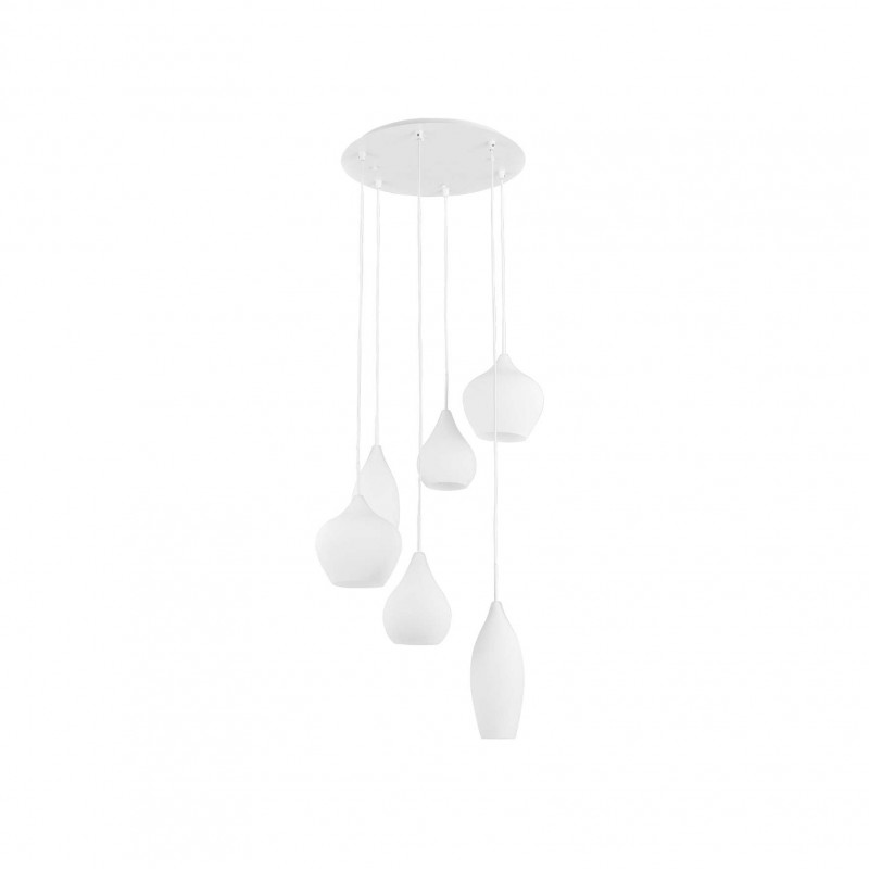 Ideal Lux SOFT SP6 BIANCO Mod. 087818 Lampada A Sospensione 6 Luci