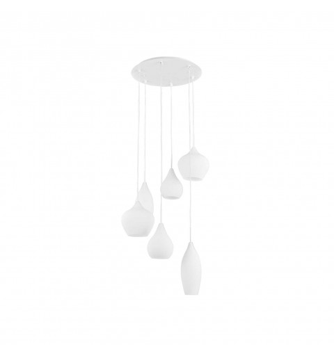 Ideal Lux SOFT SP6 BIANCO Mod. 087818 Lampada A Sospensione 6 Luci