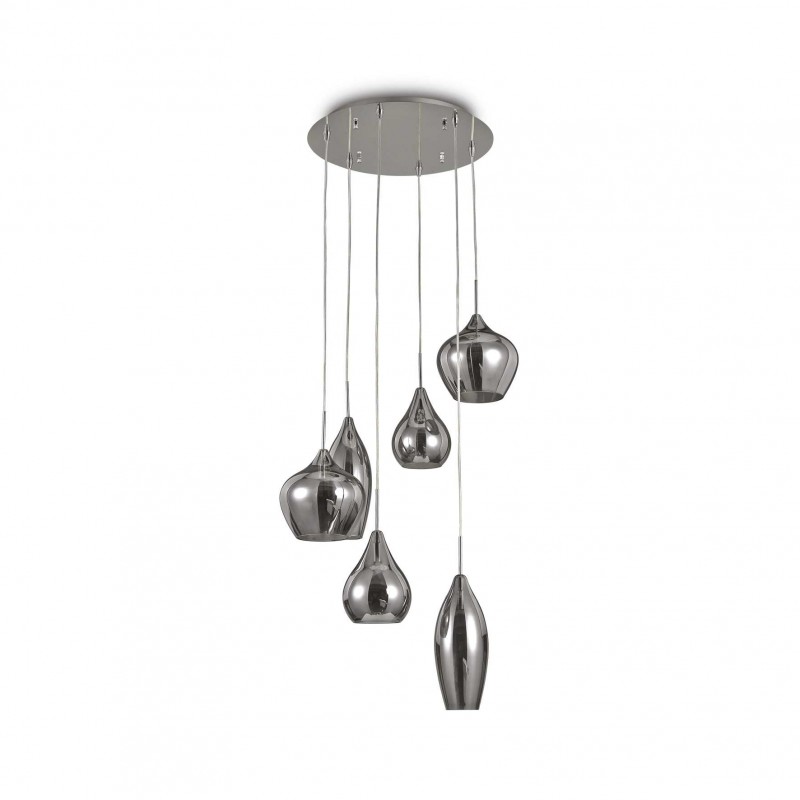 Ideal Lux SOFT SP6 FUME' Mod. 111841 Lampada A Sospensione 6 Luci
