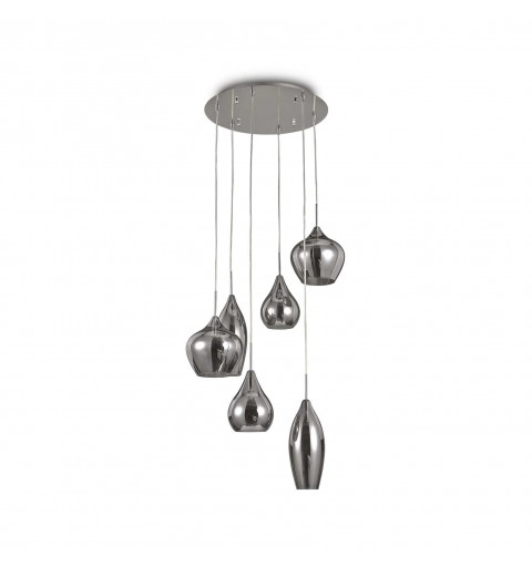 Ideal Lux SOFT SP6 FUME' Mod. 111841 Lampada A Sospensione 6 Luci