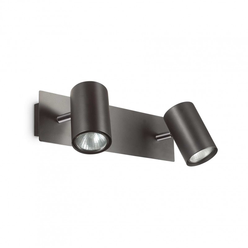 Ideal Lux SPOT AP2 NERO Mod. 156743 Lampada Da Parete 2 Luci