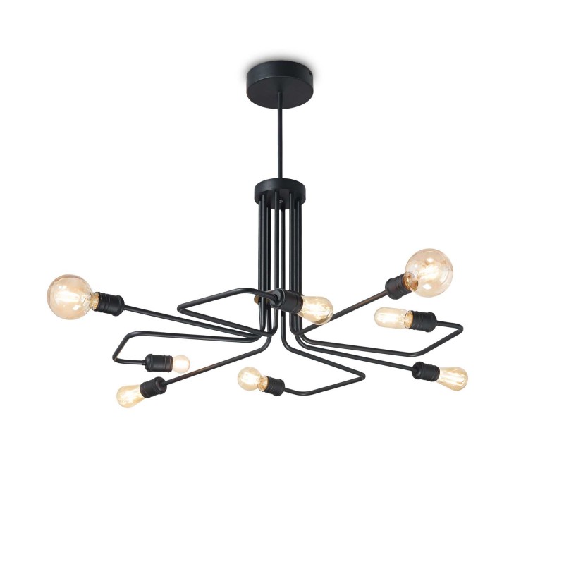 Ideal Lux TRIUMPH SP8 NERO Mod. 242347 Lampada A Sospensione 8 Luci