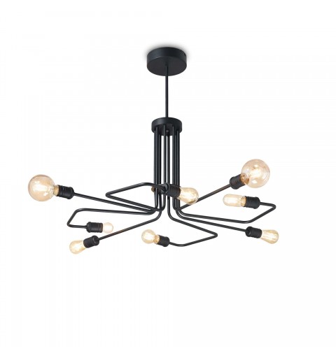 Ideal Lux TRIUMPH SP8 NERO Mod. 242347 Lampada A Sospensione 8 Luci