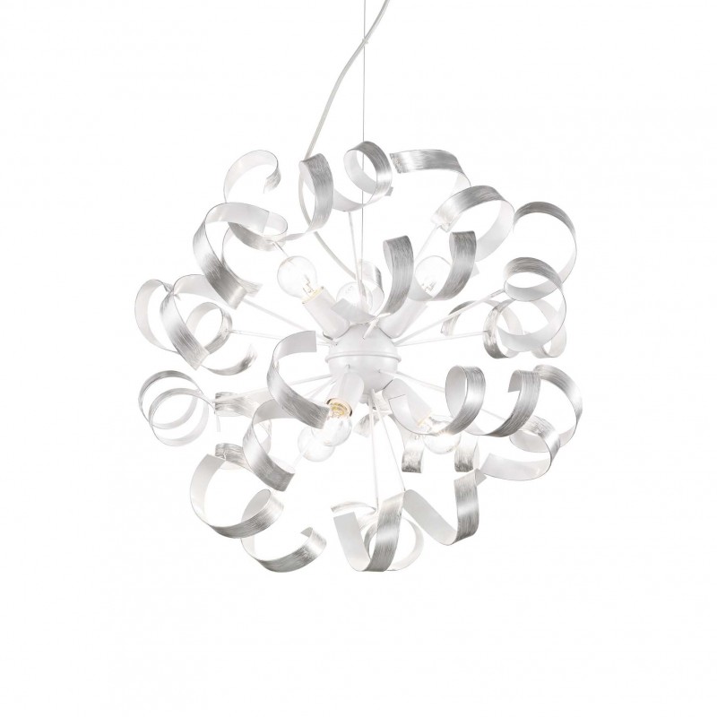 Ideal Lux VORTEX SP6 ARGENTO Mod. 101613 Lampada A Sospensione 6 Luci