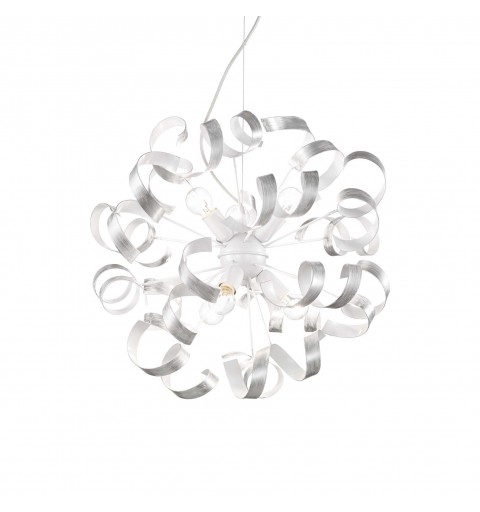 Ideal Lux VORTEX SP6 ARGENTO Mod. 101613 Lampada A Sospensione 6 Luci