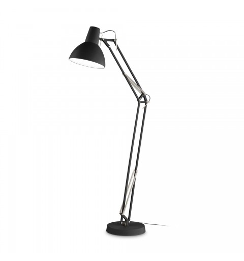 Ideal Lux WALLY PT1 TOTAL BLACK Mod. 265292 Lampada Da Terra 1 Luce