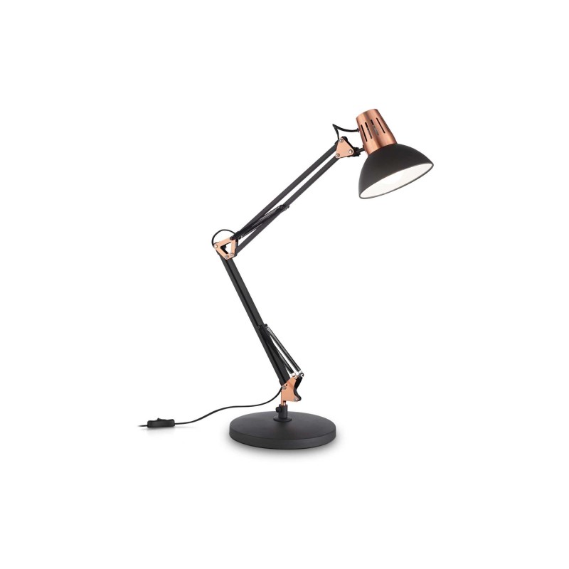 Ideal Lux WALLY TL1 NERO RAME Mod. 061191 Lampada Da Tavolo 1 Luce