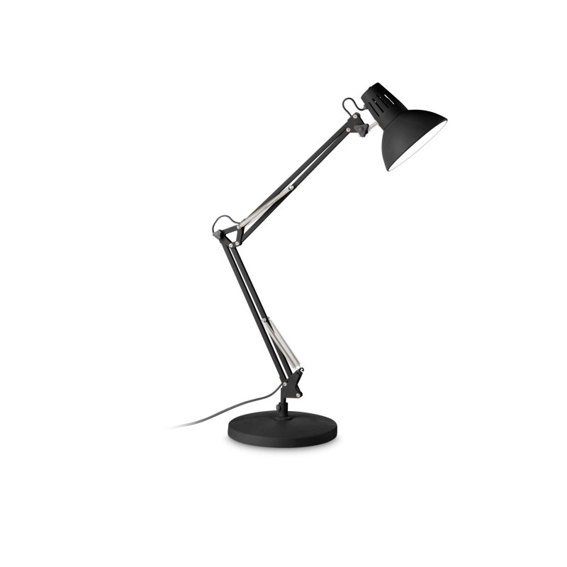 Ideal Lux WALLY TL1 TOTAL BLACK Mod. 265278 Lampada Da Tavolo 1 Luce